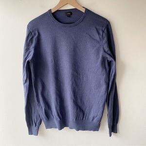 j crew navy crew neck pullover sweater size m medium